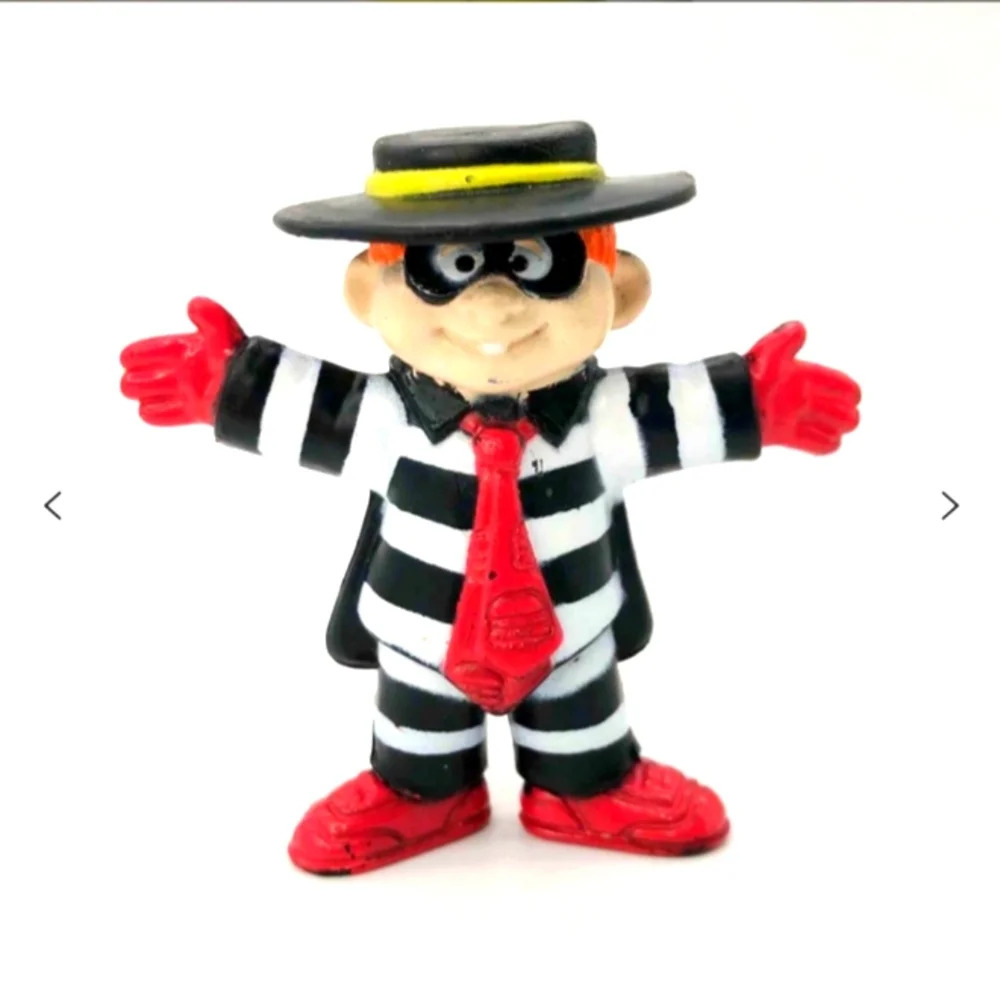 Vintage McDonald's 2.75" HAMBURGLAR PVC Toy Figure 1995 Happy Meal Burger Thief